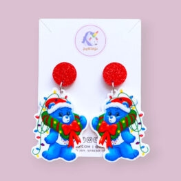 too-cute-grumpy-care-bears-christmas-earrings