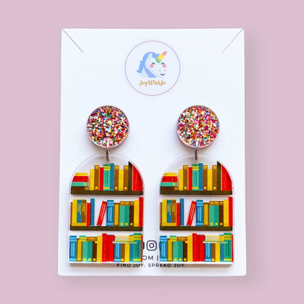 books-are-my-happy-place-acrylic-earrings-book-week-earrings