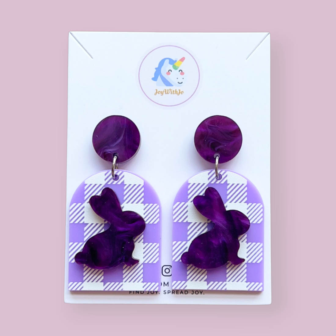 purple-plaid-bunny-easter-earrings purple-plaid-bunny-easter-earrings