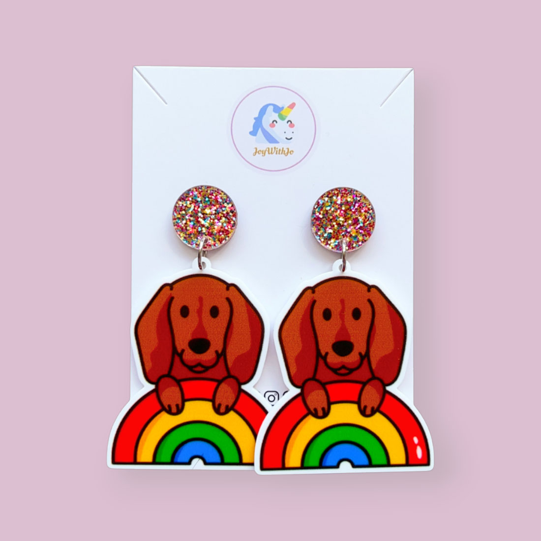 too-cute-rainbow-dachshund-earrings too-cute-rainbow-dachshund-earrings