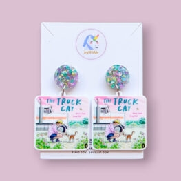 cute-the-truck-cat-earrings-glitter-colourway