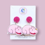 Joy With Jo Reviews book week a hippopotamus on our roof eating cake earrings