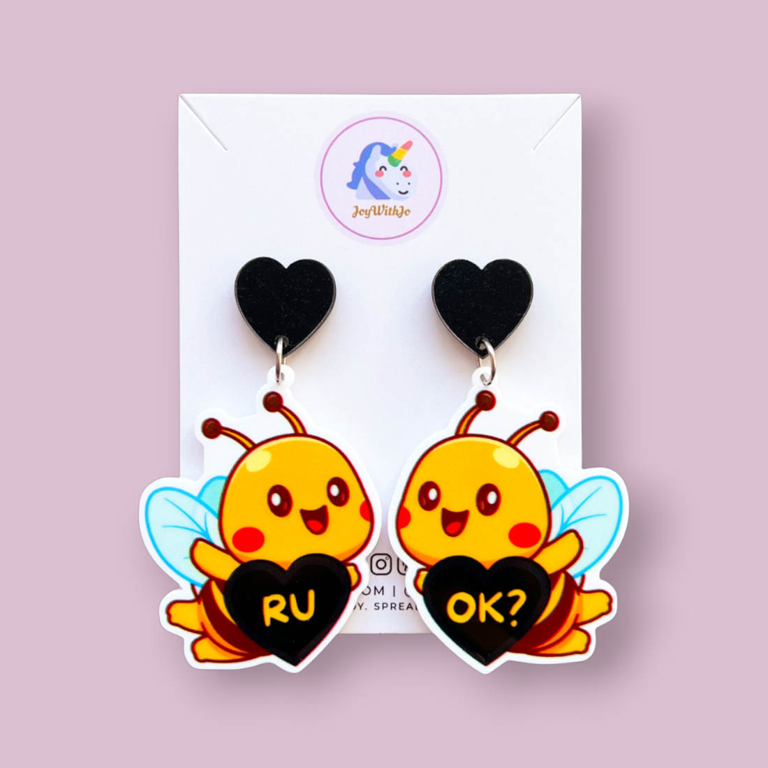 cute-bees-r-u-ok-earrings cute-bees-r-u-ok-earrings