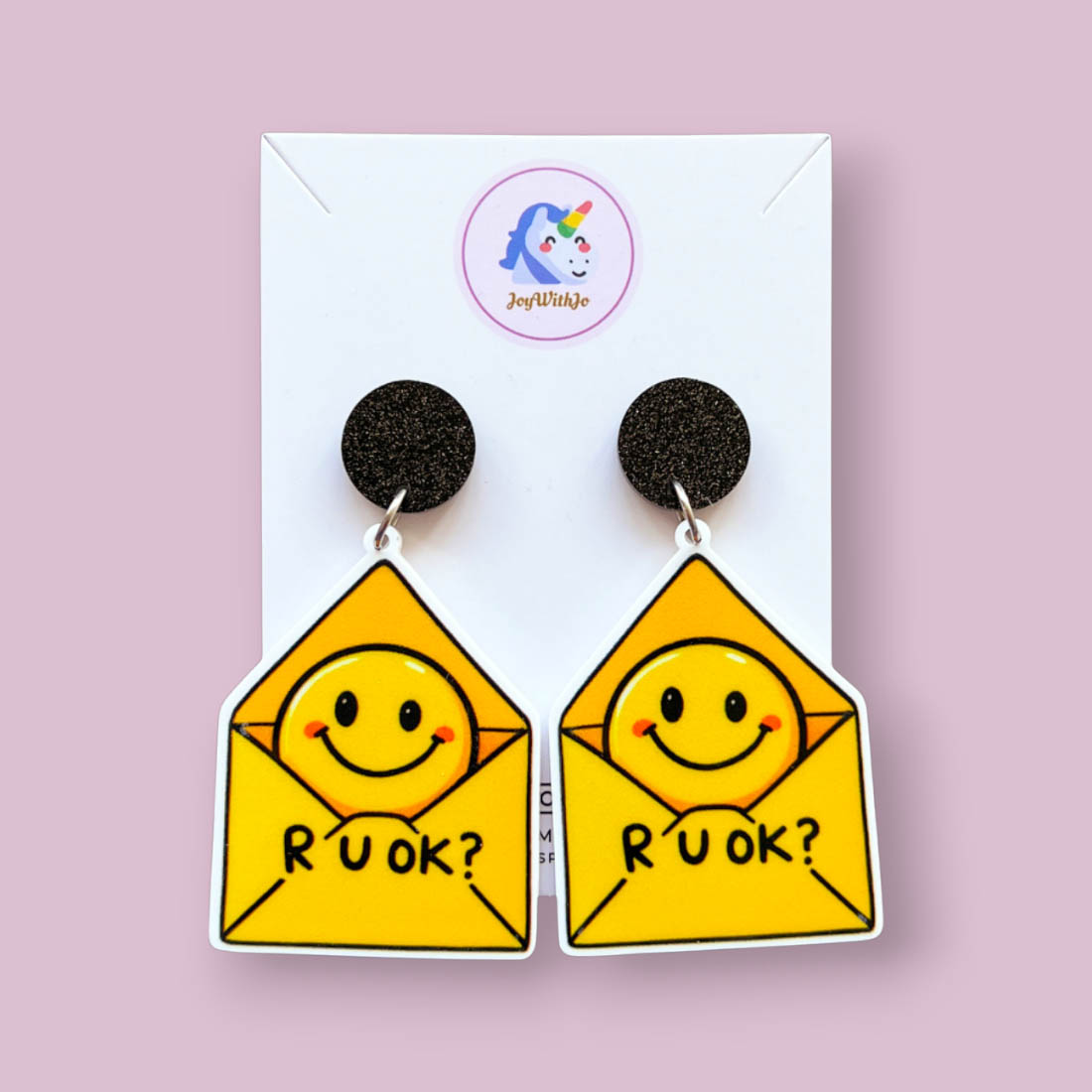 cute-greeting-card-r-u-ok-earrings cute-greeting-card-r-u-ok-earrings