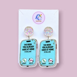 funny-books-incoming-call-book-week-earrings