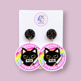 funny-no-spoons-left-black-cat-halloween-earrings