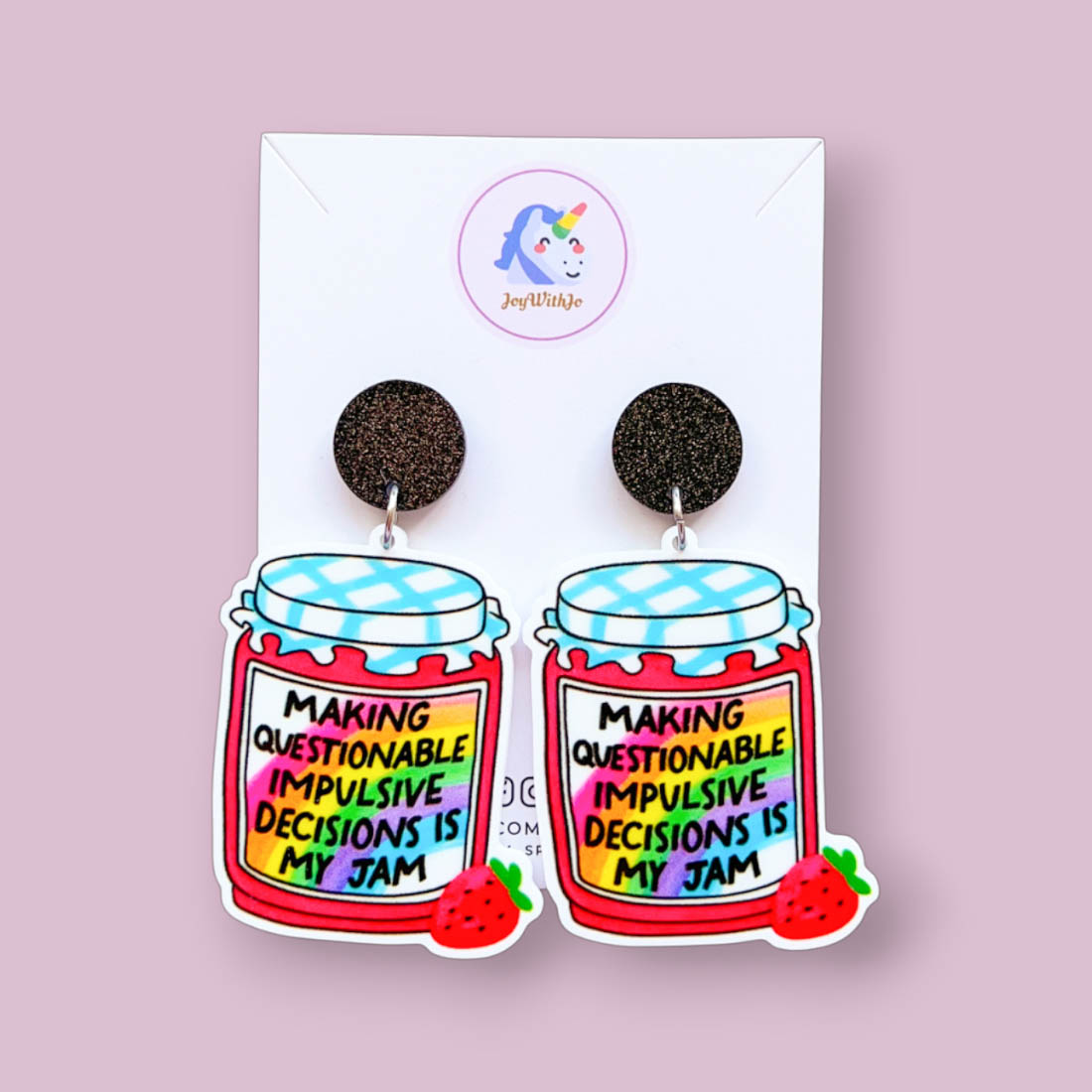 making-impulsive-decisions-is-my-jam-funny-quirky-earrings making-impulsive-decisions-is-my-jam-funny-quirky-earrings