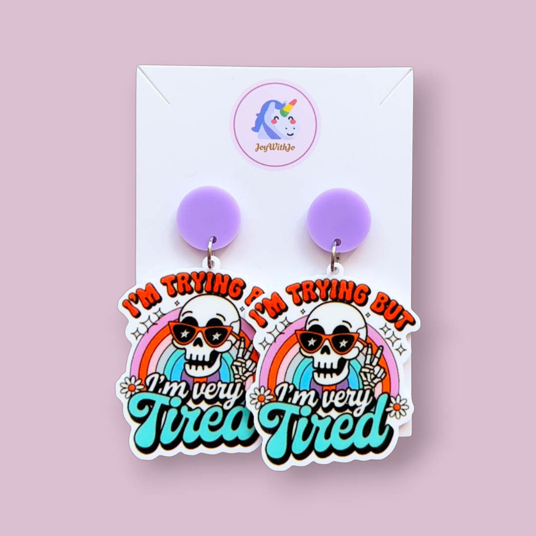 trying-but-tired-funny-halloween-earrings trying-but-tired-funny-halloween-earrings