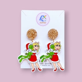 funny-kermit-and-miss-piggy-christmas-earrings
