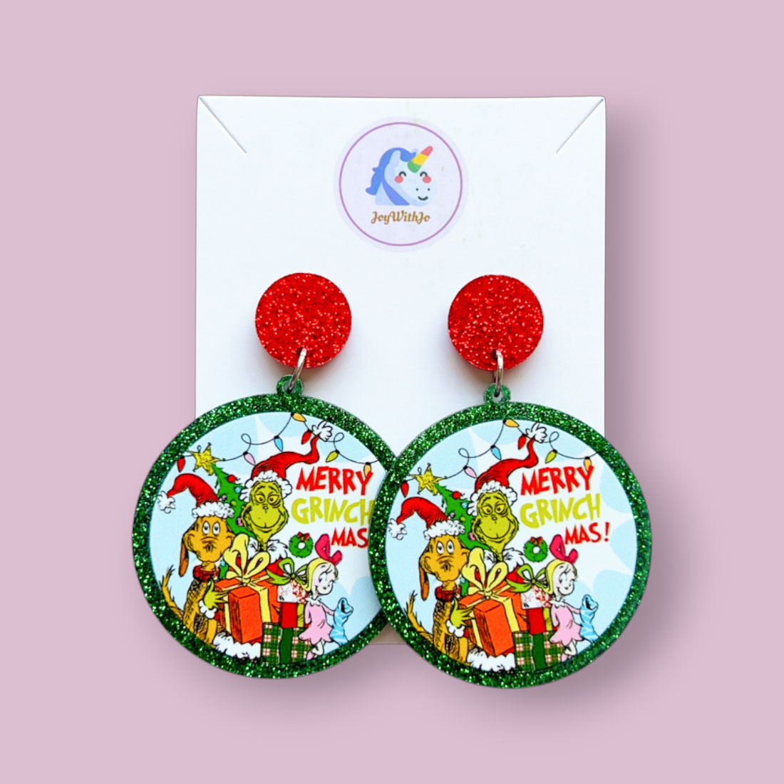 glitter-acrylic-merry-grinchmas-christmas-earrings glitter-acrylic-merry-grinchmas-christmas-earrings