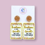 Joy With Jo Reviews kindness is free inspirational earrings Joy With Jo Reviews kindness is free inspirational earrings