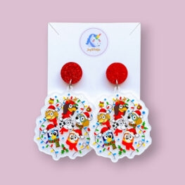 merry-christmas-bluey-and-friends-christmas-earrings
