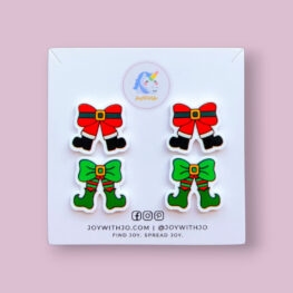 santa-and-elves-cute-bow-stud-earrings-christmas-earrings