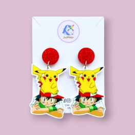 too-cute-character-ash-and-pikachu-earrings