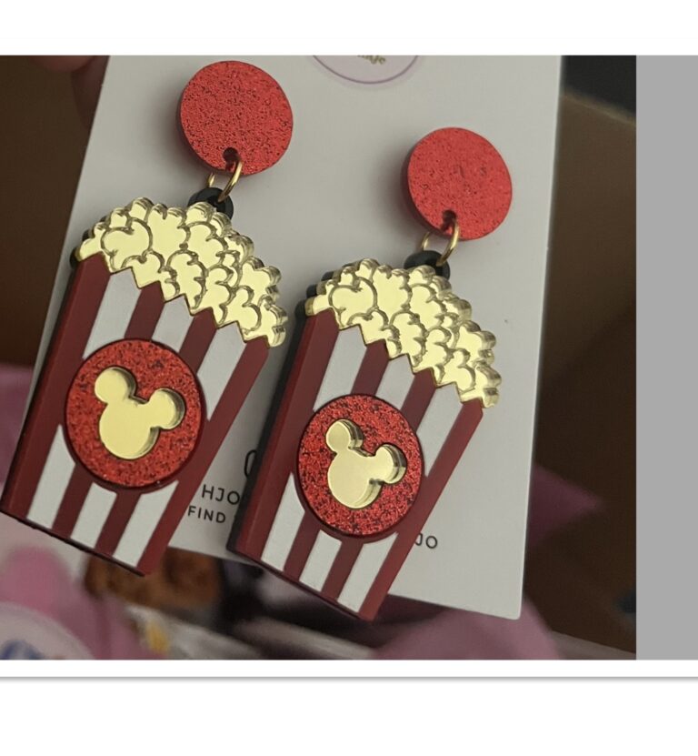 Layered Acrylic Mickey Popcorn Earrings ~ Red photo review