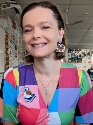 Teacher Earrings Elmer the Patchwork Elephant Earrings photo review